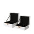 Orange & Gold Faux Leather Boxes Set of 2